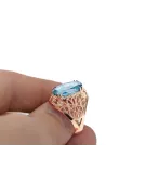 Original Vintage 14K Rose Gold Aquamarine Ring Vintage style vrc074r
